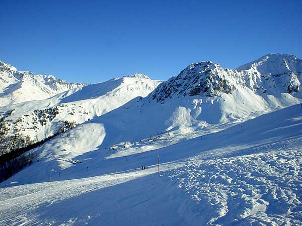 Quelque part sur le domaine skiable de Vichères, au-dessus de Liddes (Valais).