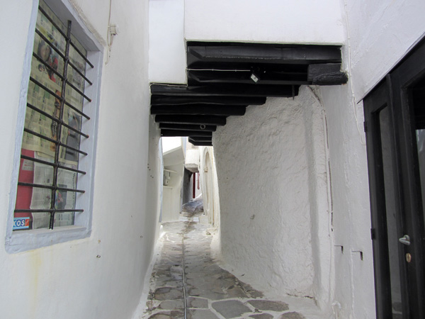 Vieille ville de Chóra, à Naxos, plus grande et plus haute île des Cyclades, avril 2012.