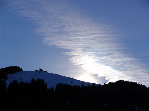 Ciel d'hiver à Torgon (Valais), 15 janvier 2005.