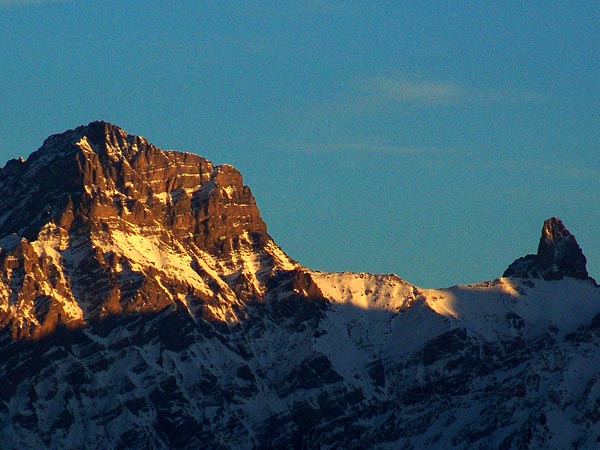 Vue sur les Alpes depuis  Torgon (Valais), 15 janvier 2005.