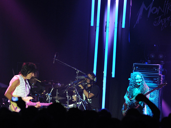 Montreux Jazz Festival 2009: Jeff Beck, July 17, Miles Davis Hall. Jeff Beck guitar, Tal Wilkenfeld bass, Jason Rebello keyboards, Vinnie Colaiuta drums.