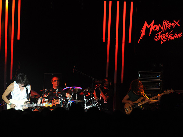 Montreux Jazz Festival 2009: Jeff Beck, July 17, Miles Davis Hall. Jeff Beck guitar, Tal Wilkenfeld bass, Jason Rebello keyboards, Vinnie Colaiuta drums.