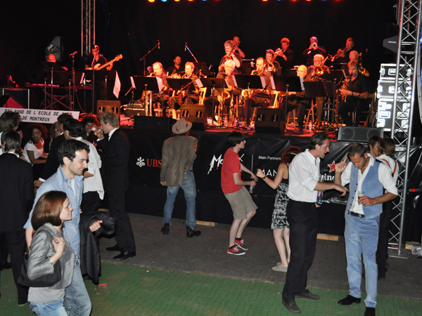 Montreux Jazz Festival 2010: Big Band de l'Ecole de Jazz de Montreux (jazz from Switzerland). July 5, Music in the Park (Parc Vernex).