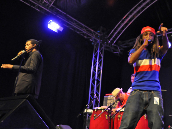 Montreux Jazz Festival 2011: Grand Mother's Funck feat. MC Akil (funk and hip-hop from Switzerland), July 1, Music in the Park, Parc Vernex.
