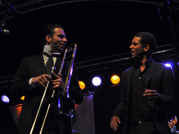 Montreux Jazz Festival 2011: Grand Mother's Funck feat. MC Akil (funk and hip-hop from Switzerland), July 1, Music in the Park, Parc Vernex.