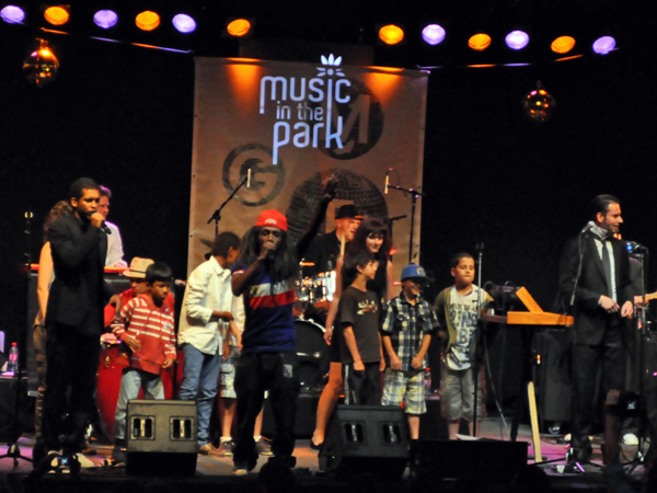 Montreux Jazz Festival 2011: Grand Mother's Funck feat. MC Akil (funk and hip-hop from Switzerland), July 1, Music in the Park, Parc Vernex.