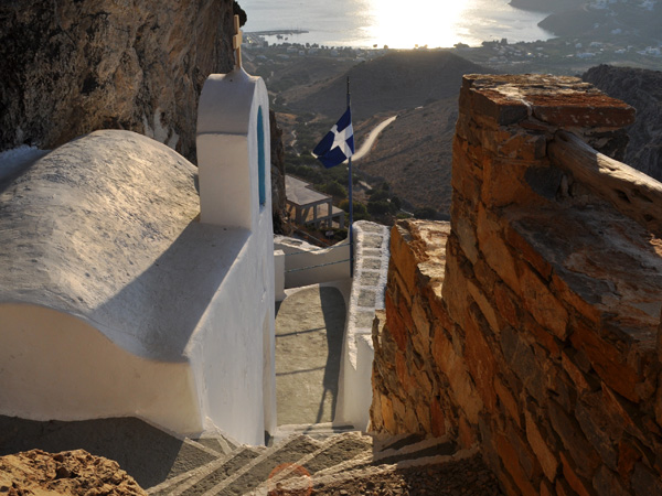 Chapelle d'Aghia Triadha, à Lagadha, Amorgos (Cyclades), août 2013.